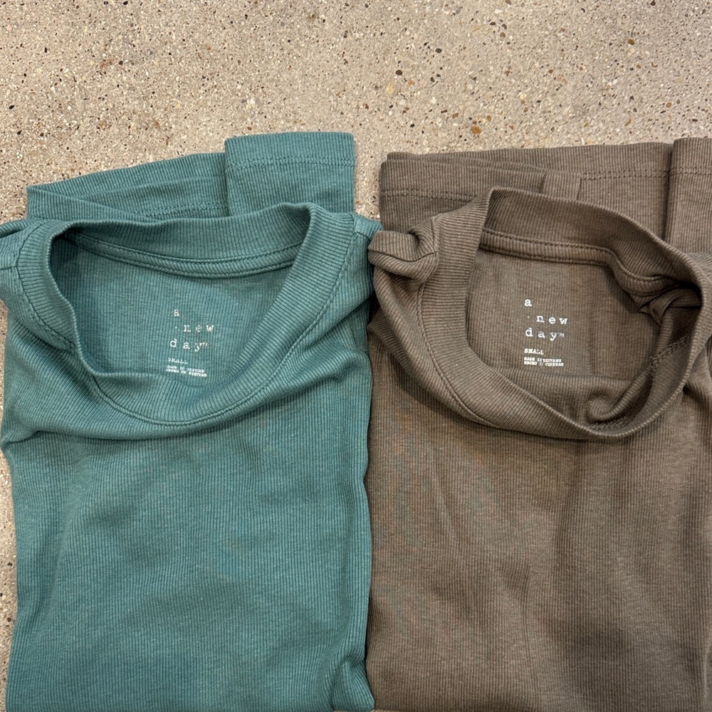 a new day Short Sleeve Tees - Teal and Brown - Picture 6 of 6